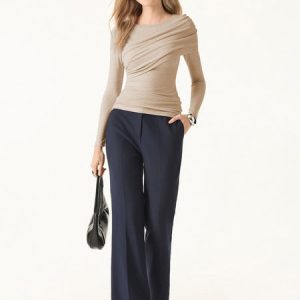 Eco-Mousse® Boatneck Ruched Overlap Bra Top