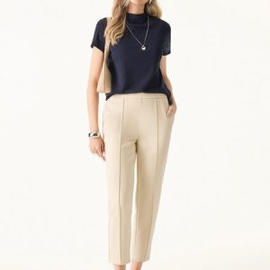 Eco-Mousse® Mock Neck Short Sleeve Bra Top