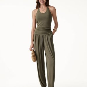 Sandwashed Modal Ultra-Soft High Rise Balloon Pants with Pockets