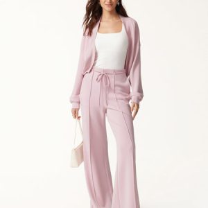 Lyocell Spacer Knit Long Sleeve Drop-Shoulder Shrug Cardigan