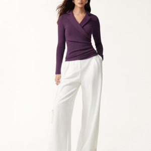 Collared Surplice Top