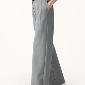 Ponte High-Rise Straight-Leg Pants with Pockets