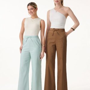 Drawstring Wide Leg Pant with Pockets