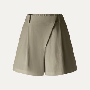 Not-See-Thru Linen-Like A-Line Shorts