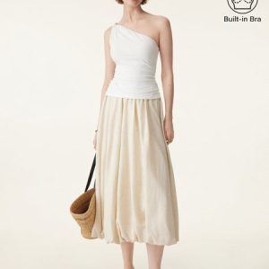 One Shoulder Twisted Bra Tank
