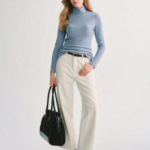 Turtleneck Long Sleeve Bra Top