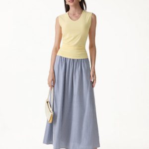 U-Neck Tucked Sleeveless Bra Top